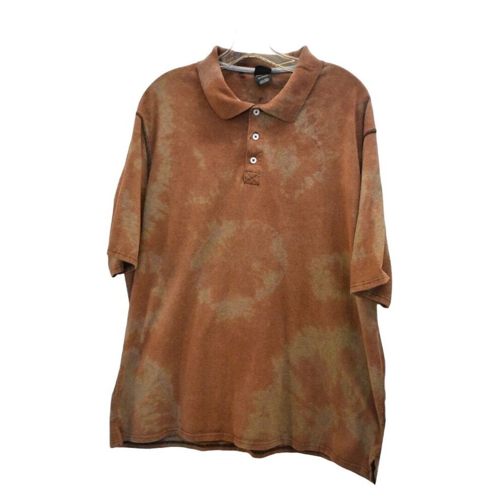 Men's Hanes X-Temp Custom Bleach Dye Polo Shirt Size 2XL